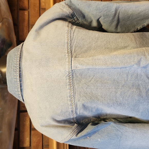 Universal Thread Light Blue Denim Jacket with Rhinestones Size XL Large Pockets - Picture 7 of 16
